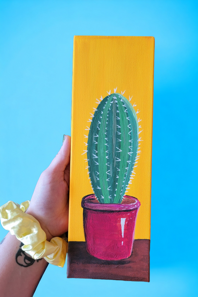 Sunny Cactus Canvas Painting