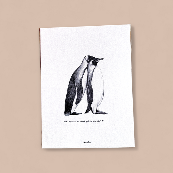 "My Happiness is Near Your Heart" 15x20cm Print by Narrature | Made in France on Handmade Paper