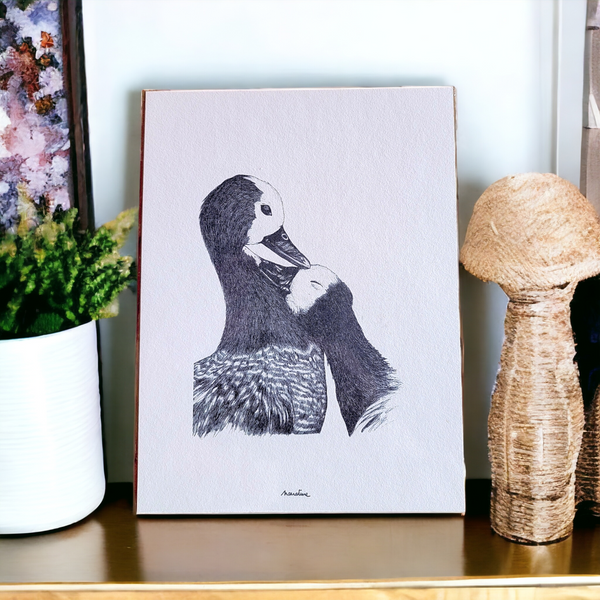 "Gine et Ginette" 15x20cm Print by Narrature | Made in France on Handmade Paper