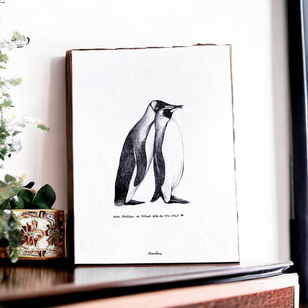 "My Happiness is Near Your Heart" 15x20cm Print by Narrature | Made in France on Handmade Paper