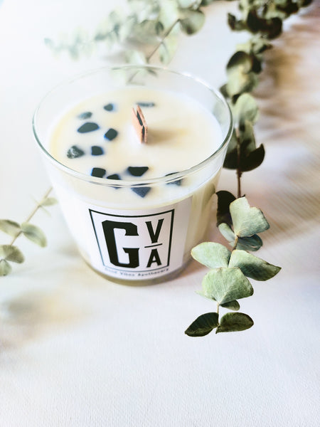 Wood Wick Soy Candle | Peppermint + Eucalyptus