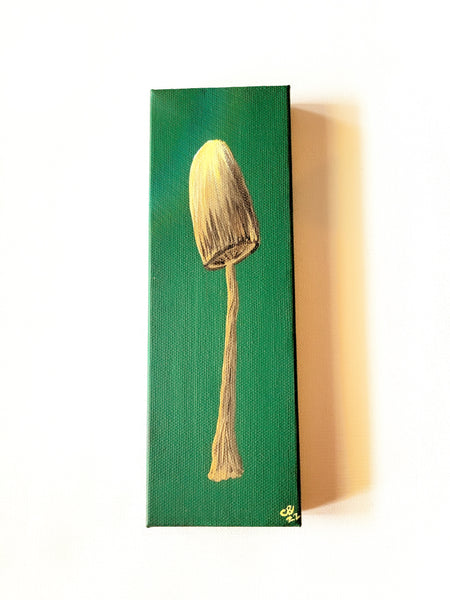 Emerald Mica Cap Mushroom Canvas Wall Art