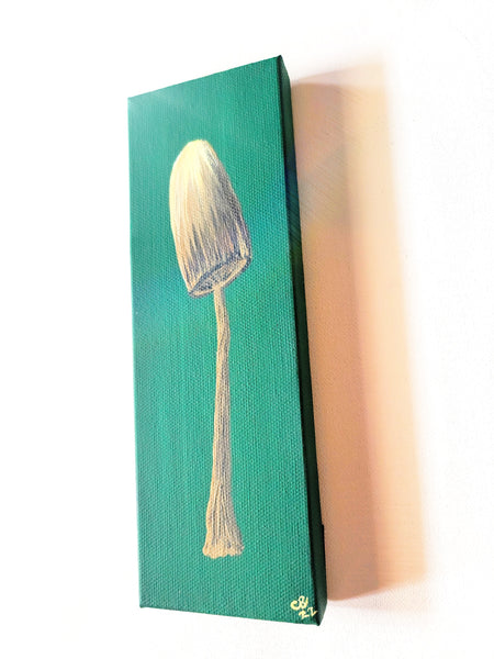 Emerald Mica Cap Mushroom Canvas Wall Art