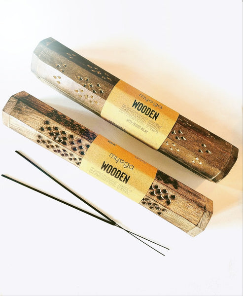 Wooden Incense Burner Box with Storage
