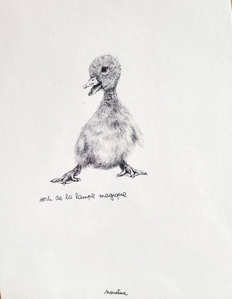 "Picou the Duckling" 15x20cm Print by Narrature | Made in France on Handmade Paper