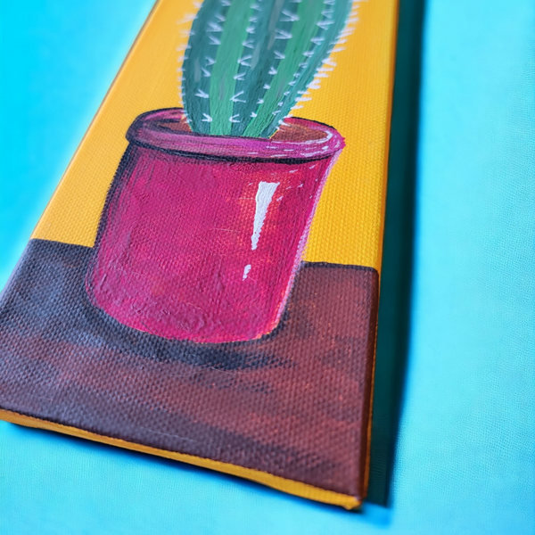 Sunny Cactus Canvas Painting
