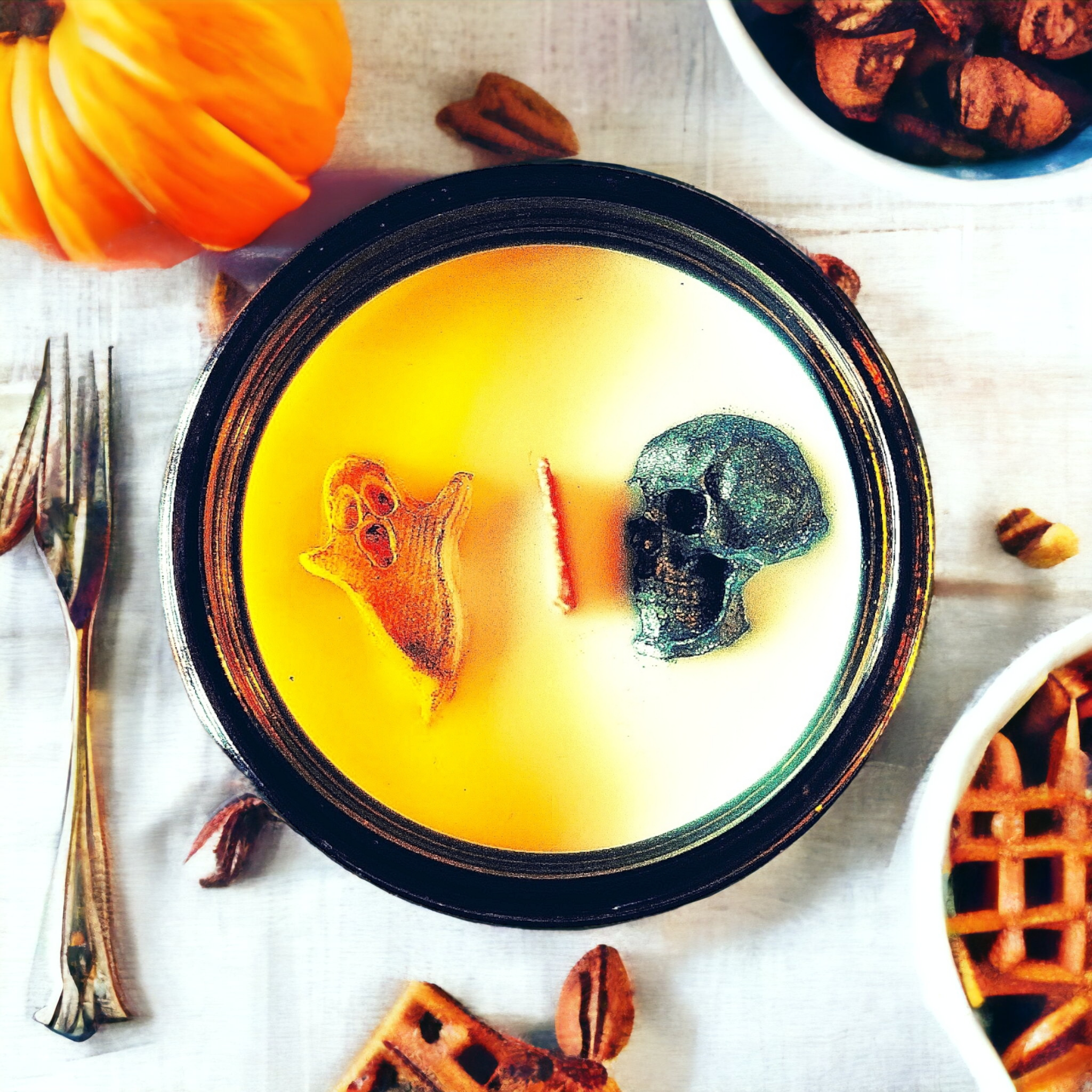 Fall Collection Wood Wick Soy Candle | Pumpkin Pecan Waffles