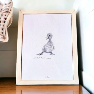 "Picou the Duckling" 15x20cm Print by Narrature | Made in France on Handmade Paper